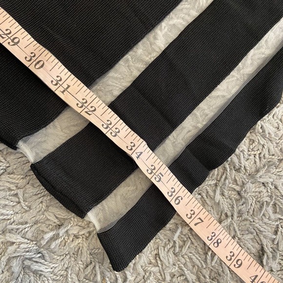 Alexander Wang X H&M NWOT Perforated Sheer Mesh Panel Black Dress S Italy Made - Picture 13 of 16
